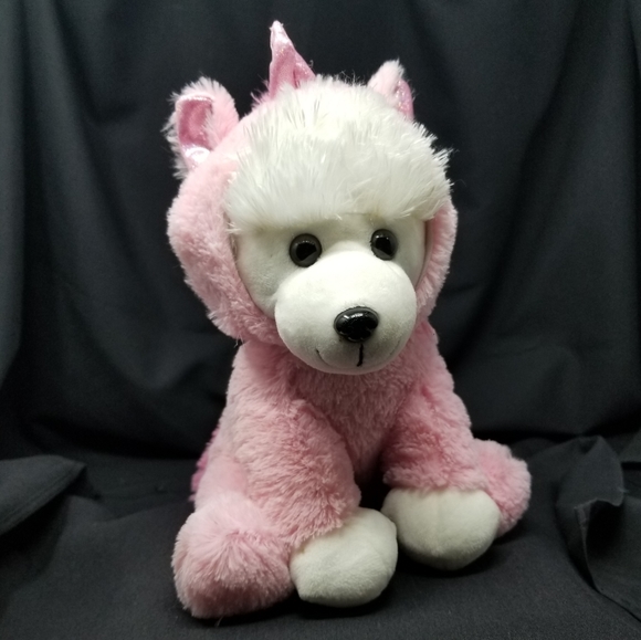 KELLY TOY PLUSH POODLE WITH PINK UNICORN COSTUME - Picture 1 of 9